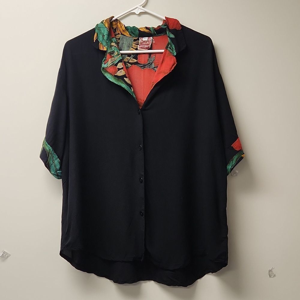 Vintage Magic of the Moon Hibiscus Floral Shirt XL